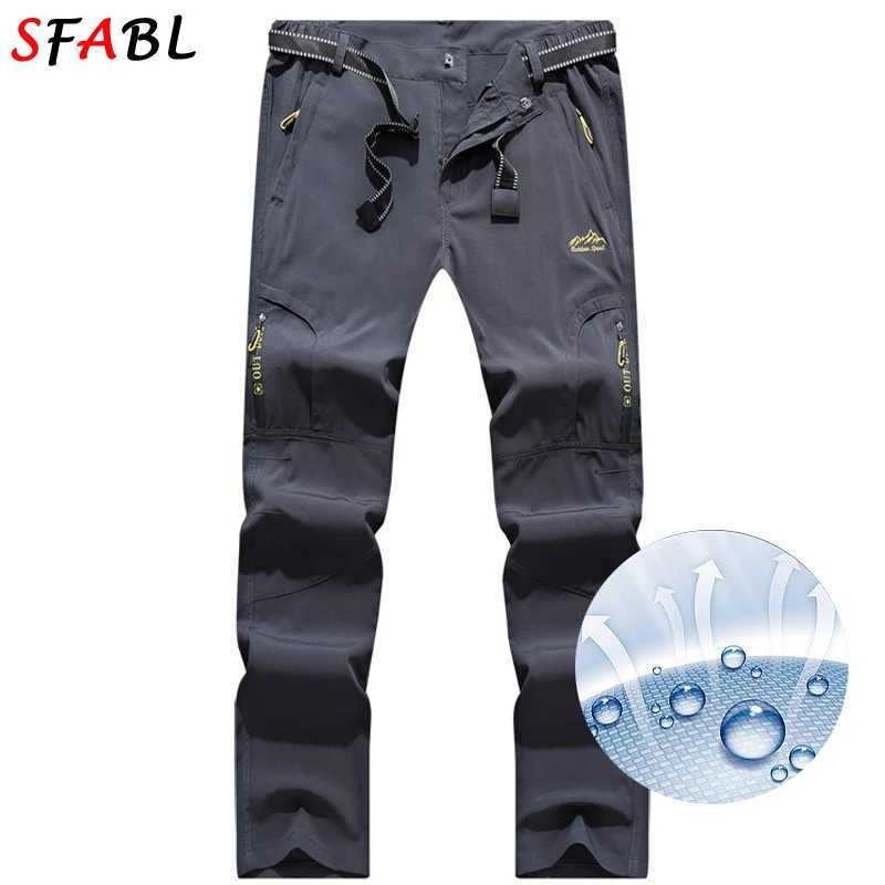 SFABL 5XL Summer Quick drying Hiking Pants Mens Stretch Waterproof Tactical Pants Zipper Pocket Trouser Lightweight Fishing PantsW240725