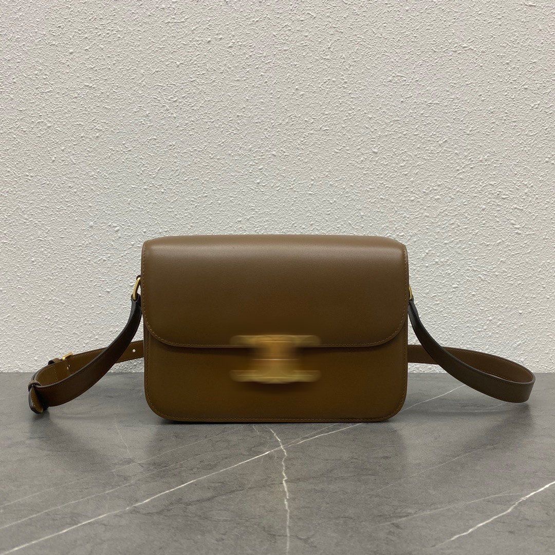 Women's Designer Leather Messenger Crossbody Handbag with Gold Hardware - Fashionable Clutch & Shoulder Bag