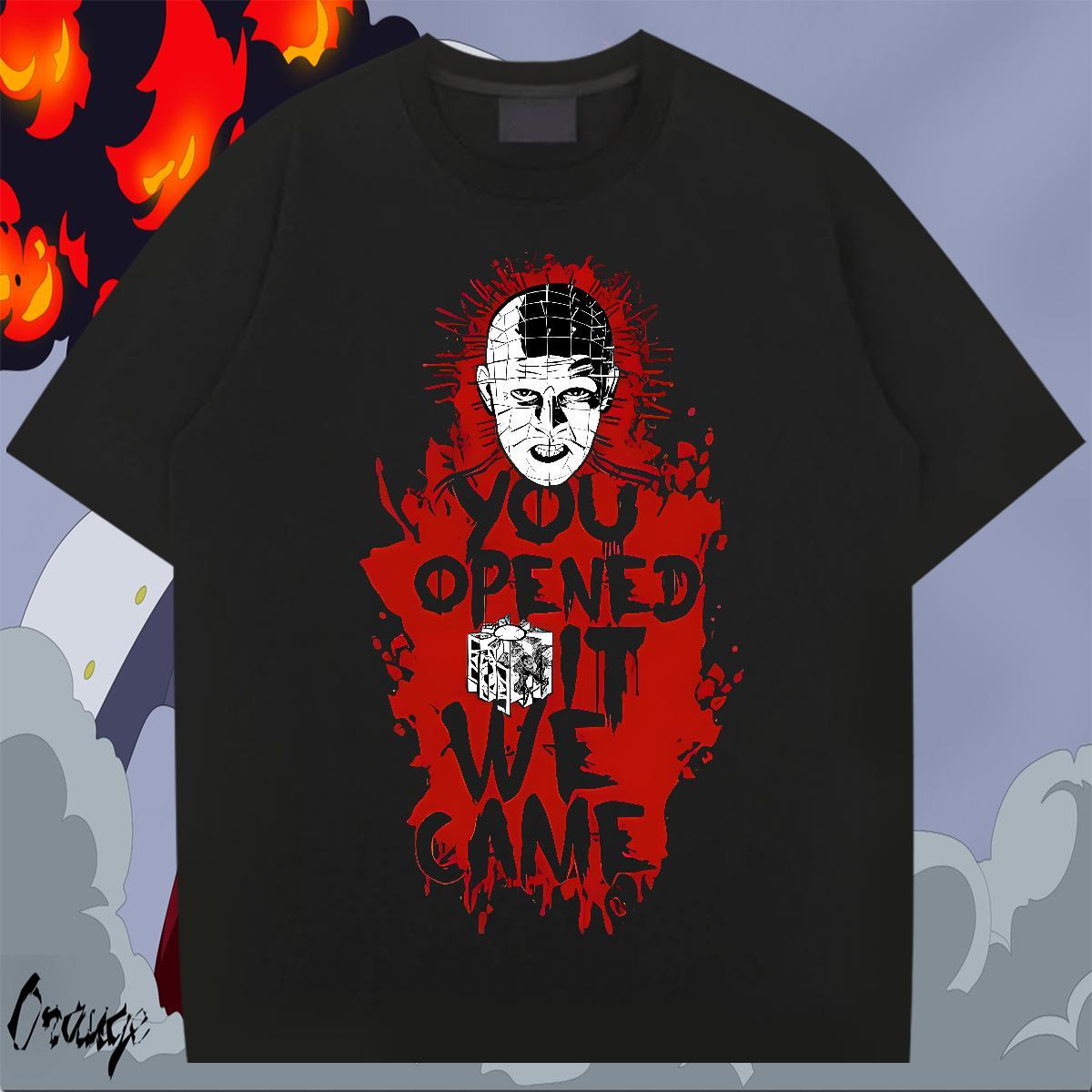 New scary Mens Tshirts 230g Cotton Men T Shirts Anime Casual Daily Wear Breathable Short Sleeve Comfortable Tees