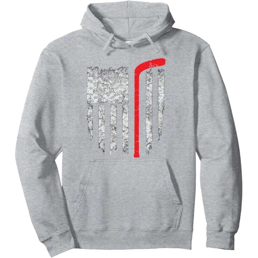 Hoodie for Mens Womens sweatshirt Hockey American Flag Hoodie Graphic Hoodies Pullover Long Sleeve S-2XL