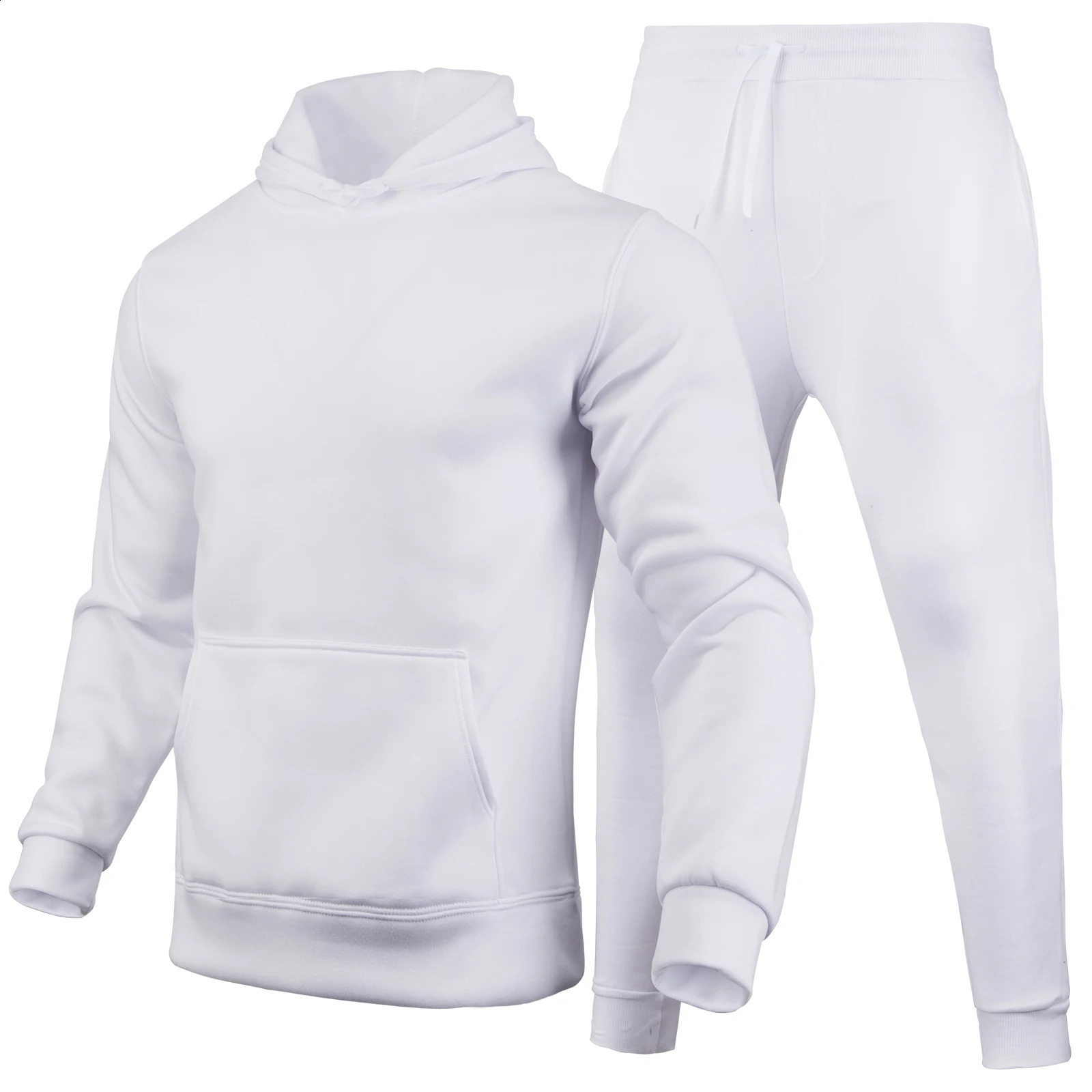Mens Hooded Sweatshirts and Men Pants Casual Mens Tracksuit Sportswear Autumn Winter Men Suit Mens Clothing Leisure Sets Male 240821