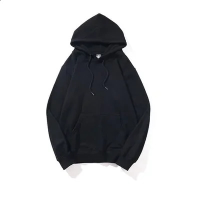Fashionable solid color loose wool lining sportswear hooded sweatshirt womens casual couple clothing 240821