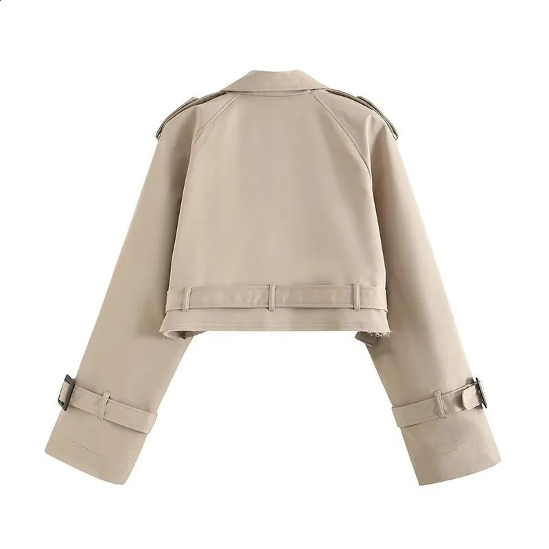 Women 2024 Fashion With Belt Double Breasted Trench Coat Vintage Long Sleeve Pockets Female Outerwear Chic Overcoat 240820