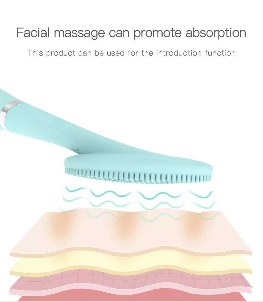 Silicone Electric Face Cleansing Brush With 5 Adjustable Speeds Vibrating for Deep Pore Cleaning Gentle Exfoliating Massaging Y240821
