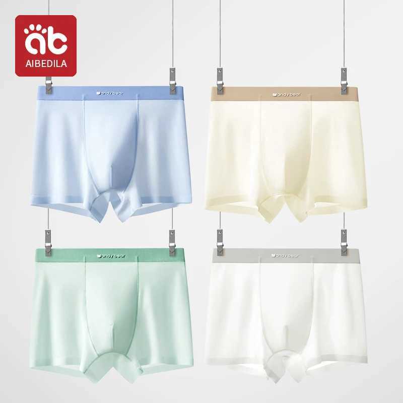 AIBEDILA 4Pcs Cotton Briefs Boys Childrens Underwear Kids Spring Summer Cartoon Pattern Underpants Y240821