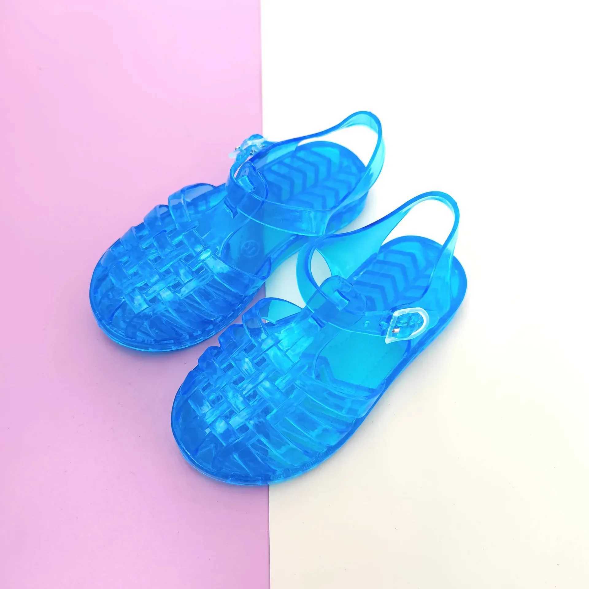 Childrens sandals summer new fashion princess crystal shoes baby jelly sparkling shoes girls Roman beach sandals childrens slippers W240821