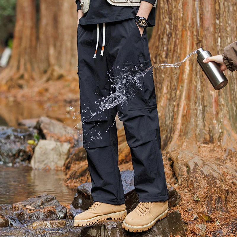 CHRLCK Mens Waterproof Hiking Bag Quick Drying Pants Breathable Trouser Fishing Camping Outdoor Sports 240821