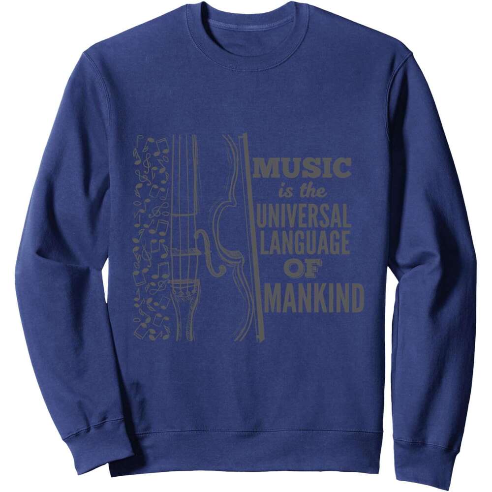 Long Sleeve Shirts for Men sweatshirt Music Is The Universal Language Funny Composer Gift Sweatshirt T shirt Tee Streetwear Casual tops clothes
