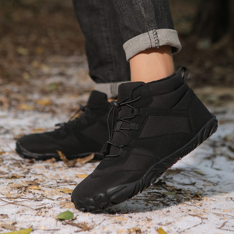 Ddmysports New Outdoor Five Finger Velvet Cotton Men Waterproof And Anti Slip Winter Thick Snow Boots For Women Hiking Shoes OUTDOOR