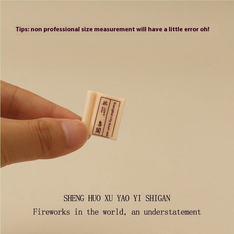 Creative Baby House Simulation Mini Miniature Resin Chinese Bookstore Ornament Go Table Ancient Style Brush Desktop Decoration