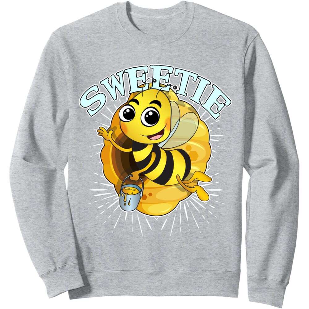 Long Sleeve Shirts for Men sweatshirt Cute Little Sweetie Bee Cartoon Bees Lovers Gift Sweet Honey Sweatshirt T shirt Tee Streetwear Casual tops cloth