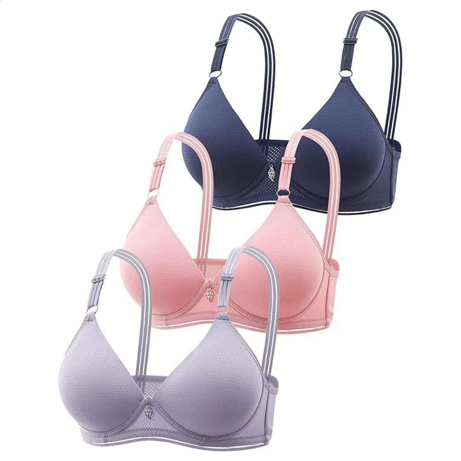 3PC Bras For Women Sexy Push Up Bra Pack Non Removable Padded Sports for 240820