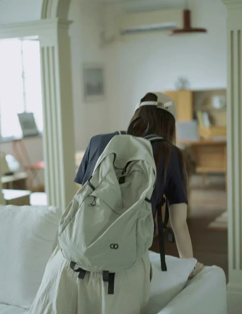 Portable waterproof nylon womens backpack for outdoor travel school laptop commuting 240820