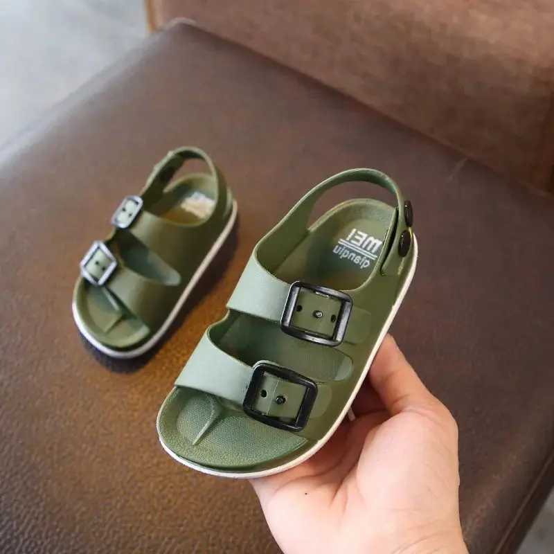Summer boys sandals flat bottomed childrens casual beach shoes childrens soft soles non slip shoes W240821