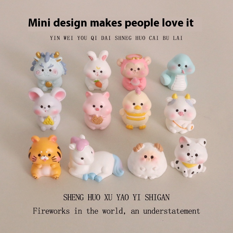 Zodiac Series by Seasonal Occasions: Artistic Resin Models Featuring Each Animal from Rat to Rooster Ideal for Office Tabletops and Auto Interiors