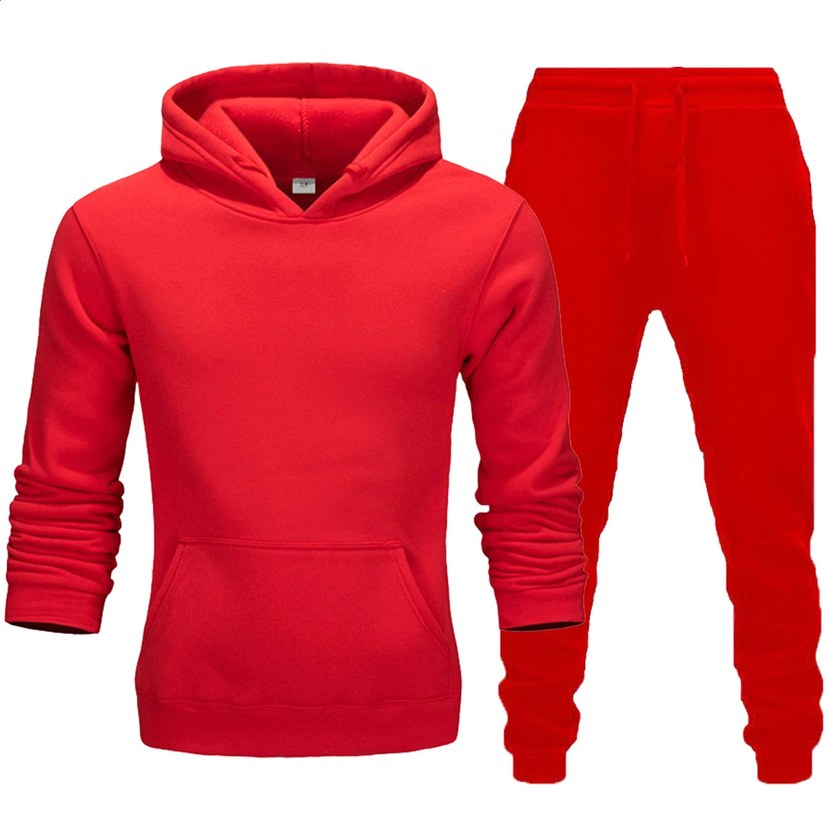 Brushed Hoodies And Sweat Pants Set Men Jogger Set Track Suit Sportswear Tracksuits Unisex Ensemble Jogging Homme 240821