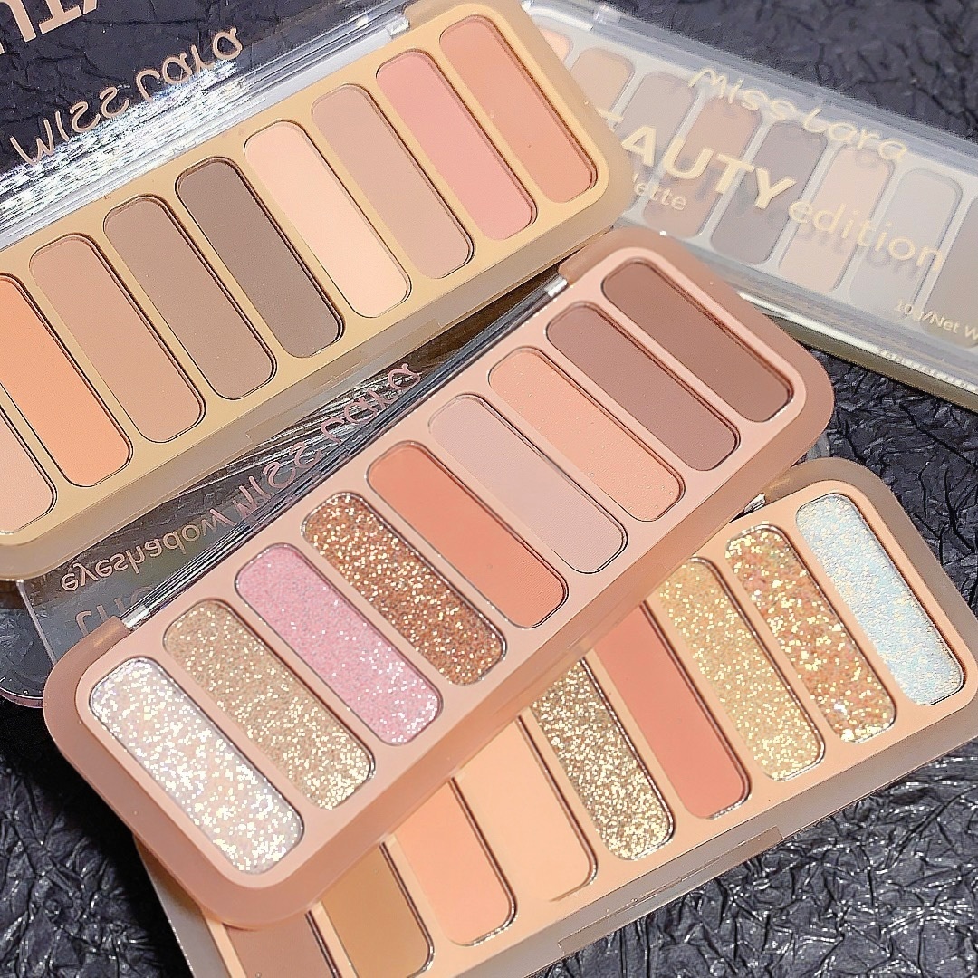 Daily Makeup Essentials from Miss Lara - Nine Eye Shadow Panels Featuring Unique Matte and High-Gloss Combinations