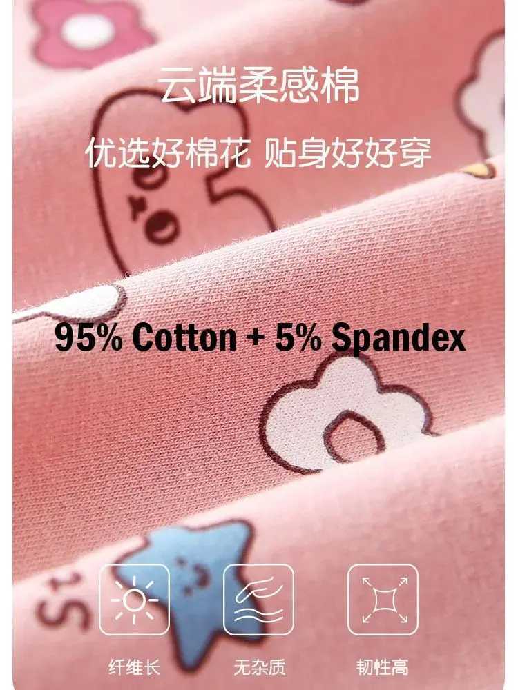 Cotton Panties Girls Briefs Children Boxer Pink Cute Cartoon Kids Underwear Panty Antibacterial Breathable Underpants Y240821