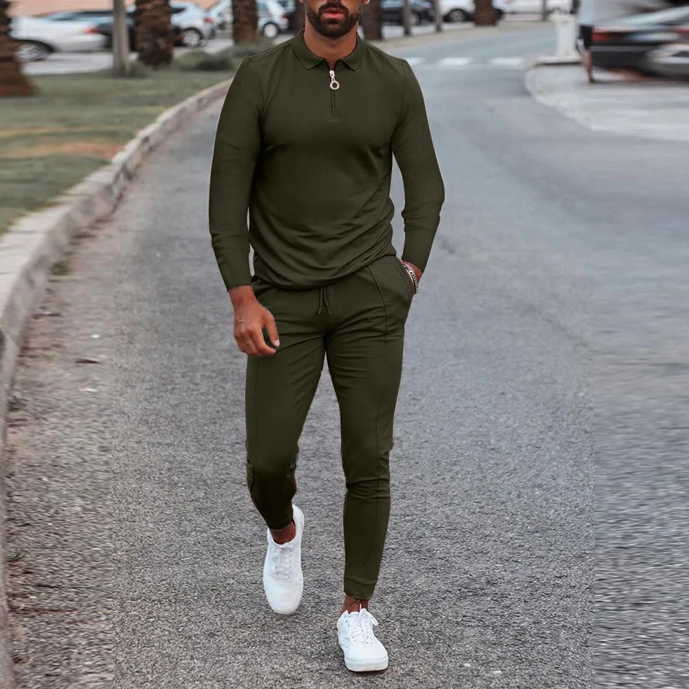 s fall gym sport wear two piece custom jogger pant sets fashion mens tracksuit 240821