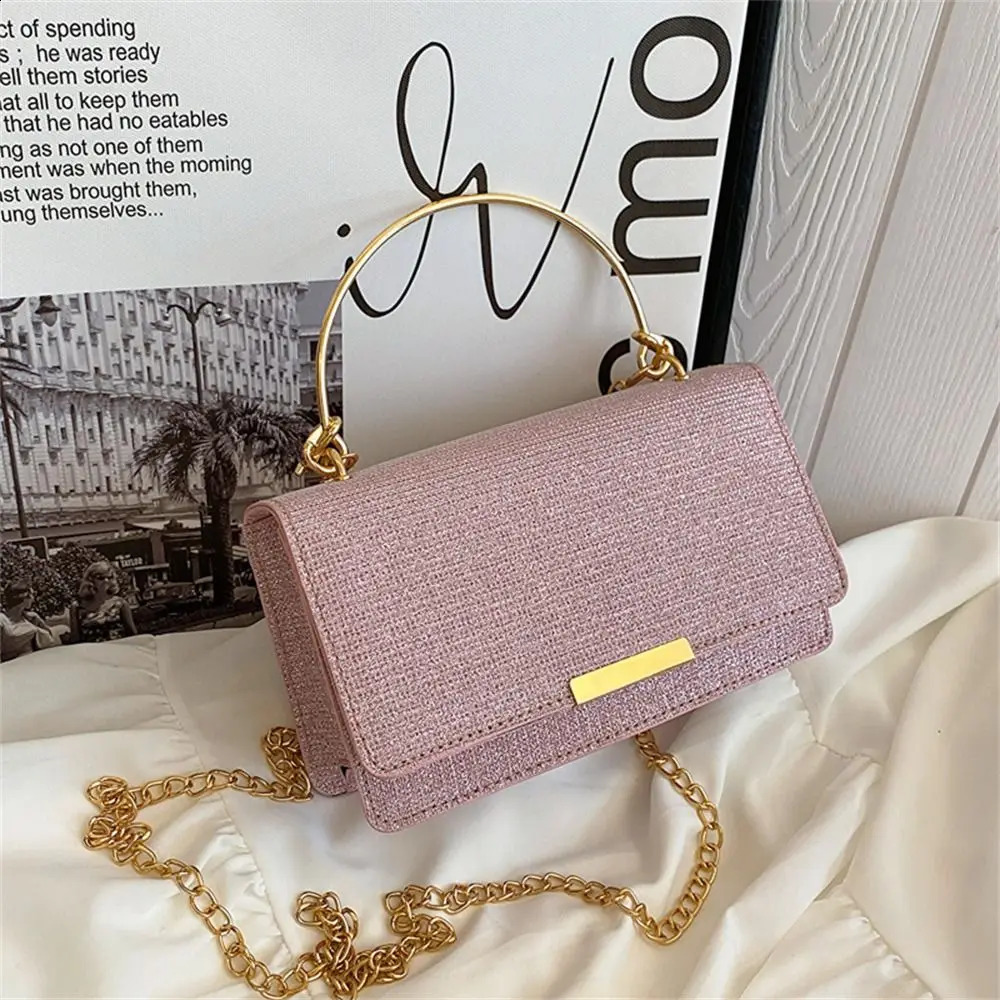 Bright Silk Shoulder Bags Chain Handbags Crossobdy Bag Wedding Party 240821ZYl