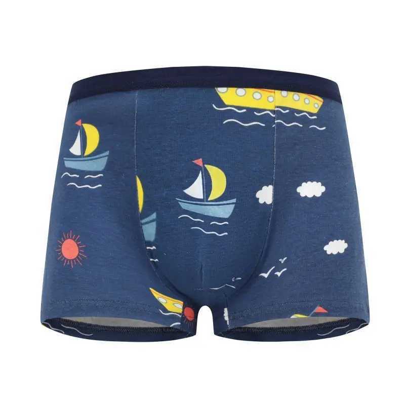 4 PC Boys Cotton Underwear Assorted Cars Patterns Boys Boxers Briefs Breathable Children Boxer Shorts For 3-12 Y Y240821