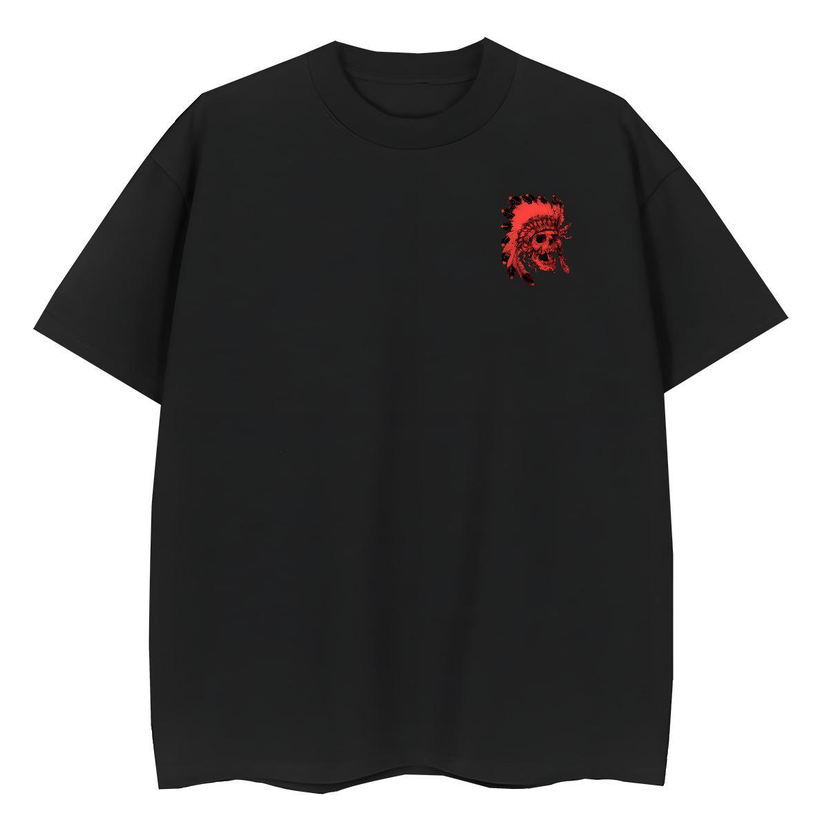 Custom scary Tshirt for Man Woman 230g Cotton T-Shirts Skull Spring Summer Breathable Crew Neck Free Shipping Tees Shirts