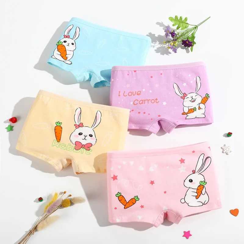 10Pieces/Lot Children Underwear Cotton Girls Panties Cute Kids Boxer Briefs Soft Pants 2-10Years Y240821