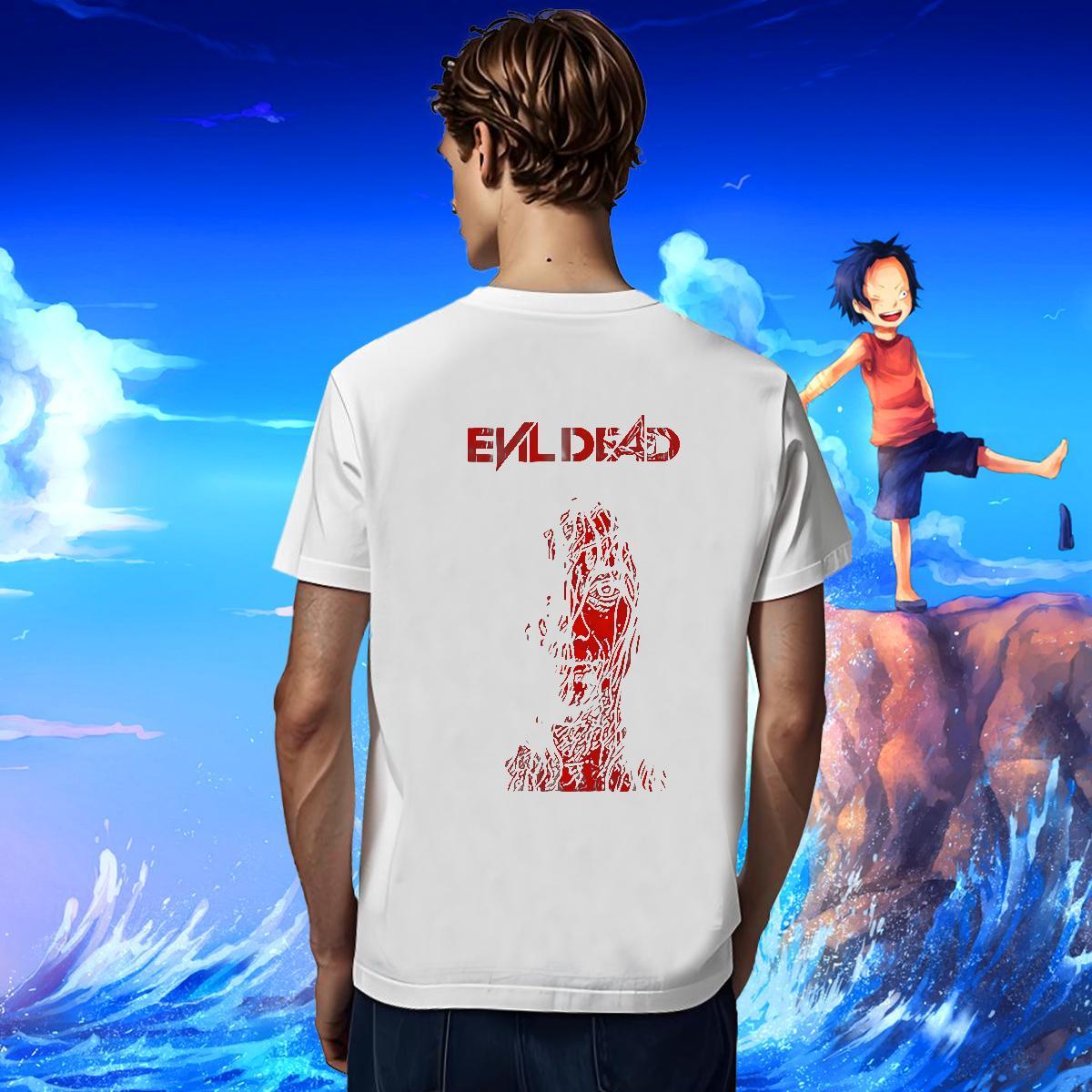 Casual New Men Tees 230g Pure Cotton Street scary Short Sleeve Soft T Shirt For Man Wholesale Customized Clothes