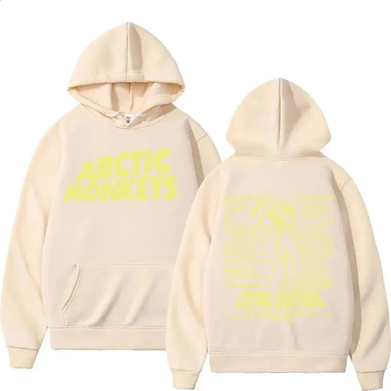 Rock Arctic Monkey Weeping Lightning Hoodie Mens Harajuku Hip Hop Punk Gothic Sportswear Casual Printed Cotton 240820