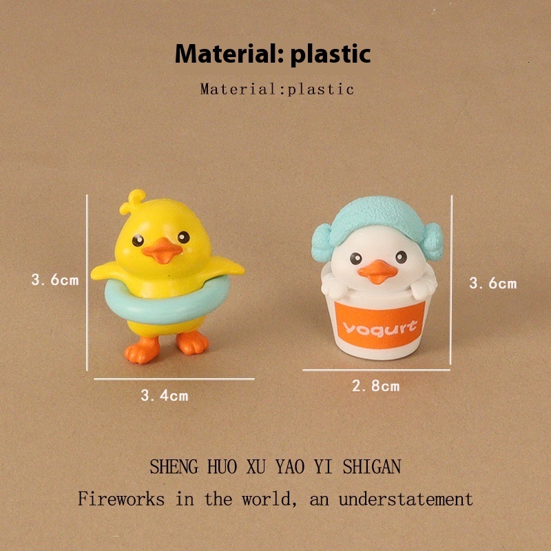 Charming Small Plastic Bathing Duck Sculpture Perfect Desk Accessory and Collectible Art Piece