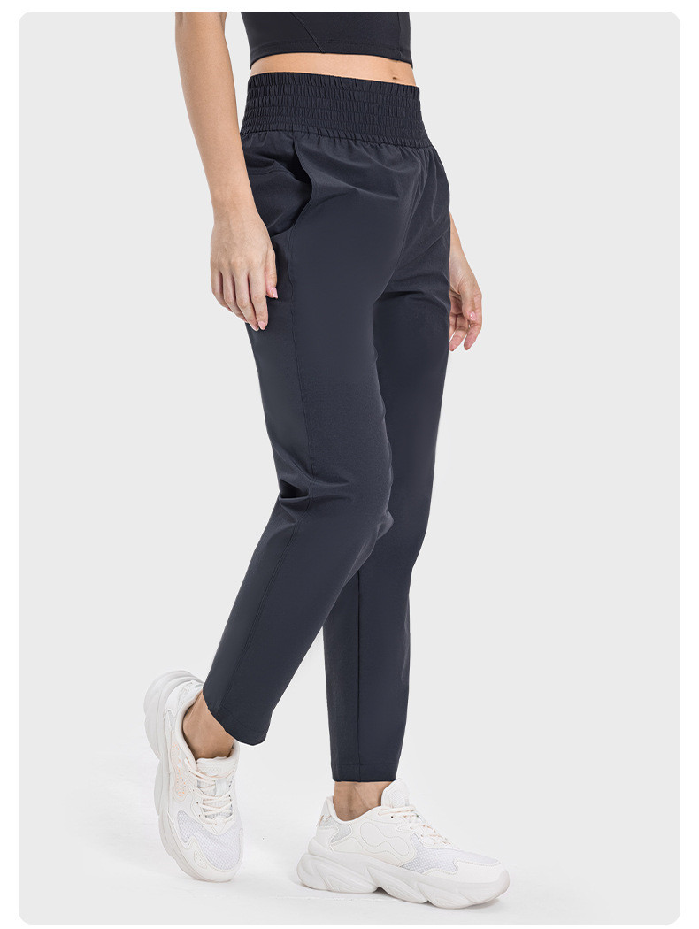 LLL073 Womens Ninth Pants Jogger Yoga Pants Jogging Sport Gym Running Casual Long Pant Elastic For Autumn and Winter