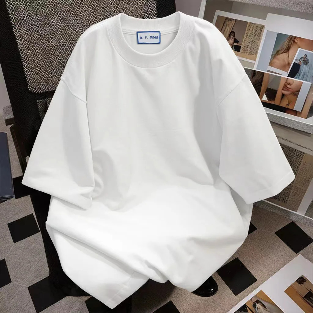 Vintage American Street Y2K Men and Womens Trend Letter Printing Round Neck Short Sleeve Couple Loose Hip Hop Casual Tshirt 240821