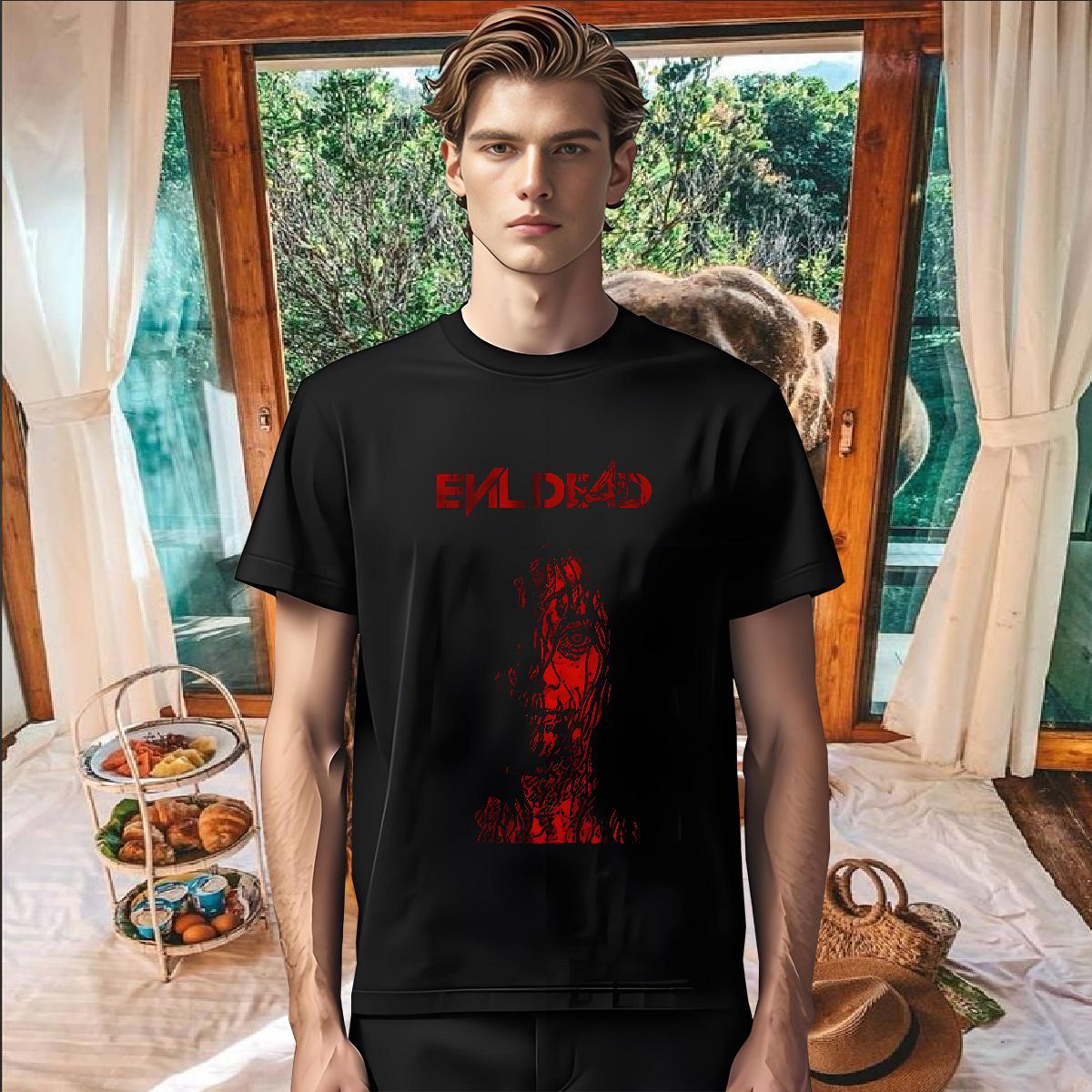 Designer Men Clothes T-Shirt 100% Cotton 230g Daily Wear scary Short Sleeve Soft Mens T Shirts TOP Quality Plus Size Cartoon Tee Shirt