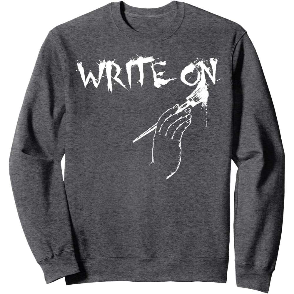 Long Sleeve Shirts for Men sweatshirt Adorable Write On for Authors and Writers Funny Gift Sweatshirt T shirt Tee Streetwear Casual tops clothes