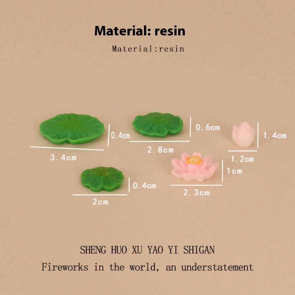 Pond Micro Creative Resin Crafts Lotus Frog Mini Fish Landscape Miniature Decorative Ornament OB11