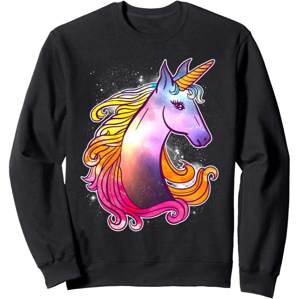 Long Sleeve Shirts for Men sweatshirt Awesome Violet Colorful Magical Unicorn Gift Sweatshirt T shirt Tee Streetwear Casual tops clothes