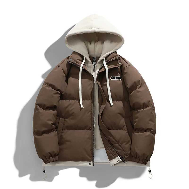 Puffer jacket Winter Hooded Jacket Men Parkas Thicken Warm Coat Male Puffer Jackets Solid Color Casual Parka Men Women Fashion Clothes M240821