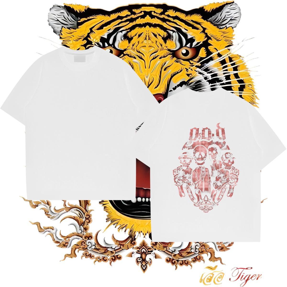 New Men Clothes T-Shirt 100% Cotton 230g Street Casual skull Crew Neck T Shirt For Man Free Shipping Black White Tees Shirts