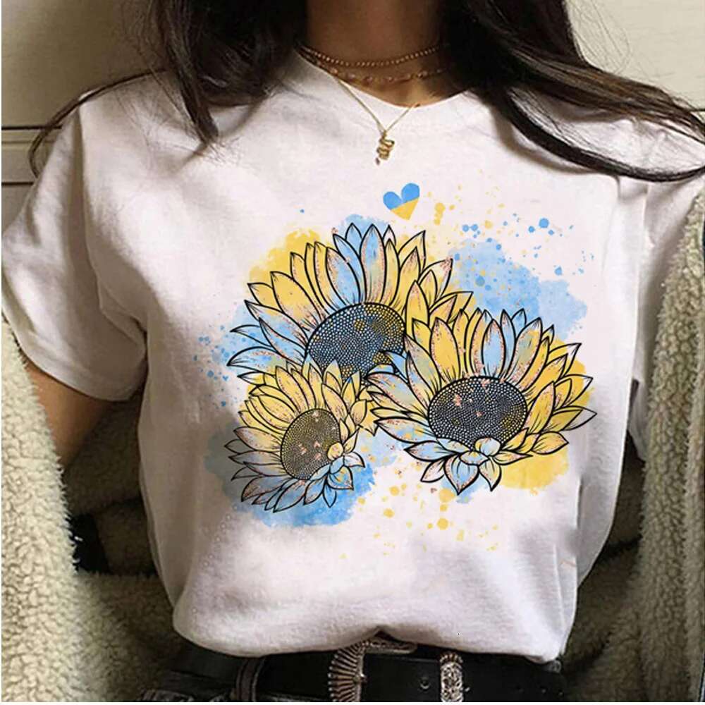 Ukraine Ukraini Flag T-Shirts Women Graphic Tshirts Summer Top Tees Girl Japanese Comic Funny T Shirts Clothes