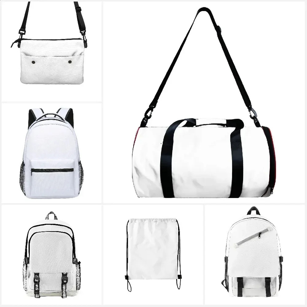 Customized backpack Oxford cloth strap Fashion shopping bag DIY Personalized school 240820