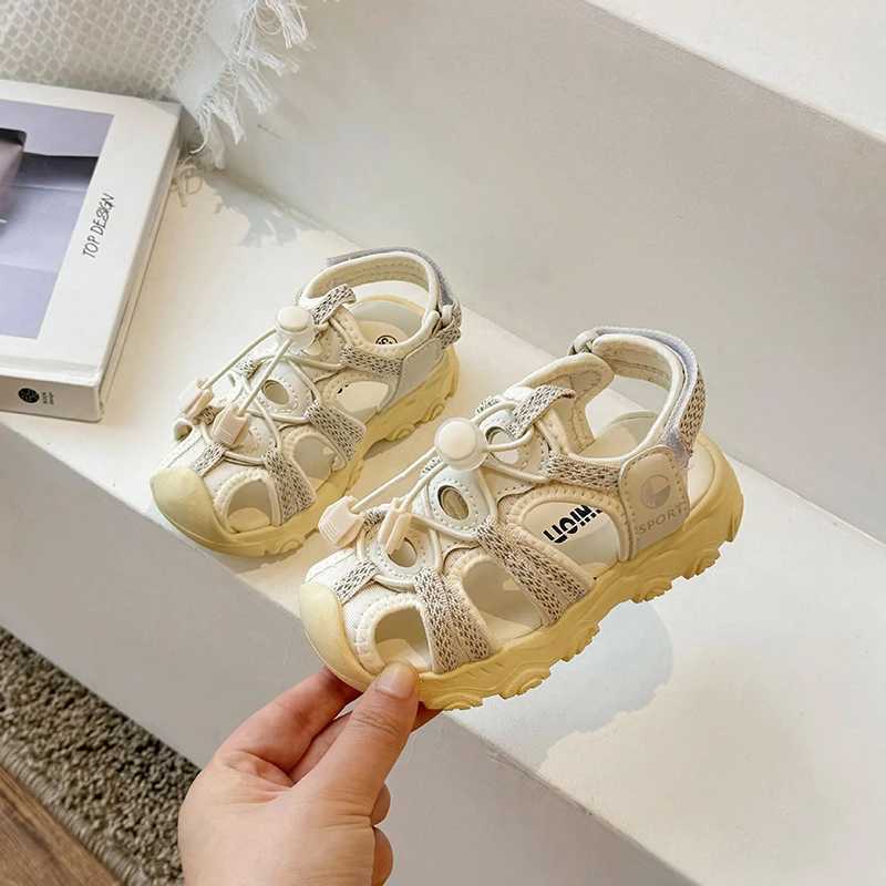 Childrens Closed Toe Sports Sandals 2024 Summer New Soft Bottom Lightweight Casual Childrens Sandals W240821
