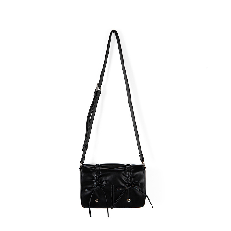 2025 Summer New Butterfly Bow Slant Cute Sweet Fashion Designer Niche Mini Handbag High End Pleated Storage Bag Trendy Crossbody Bag Handbag