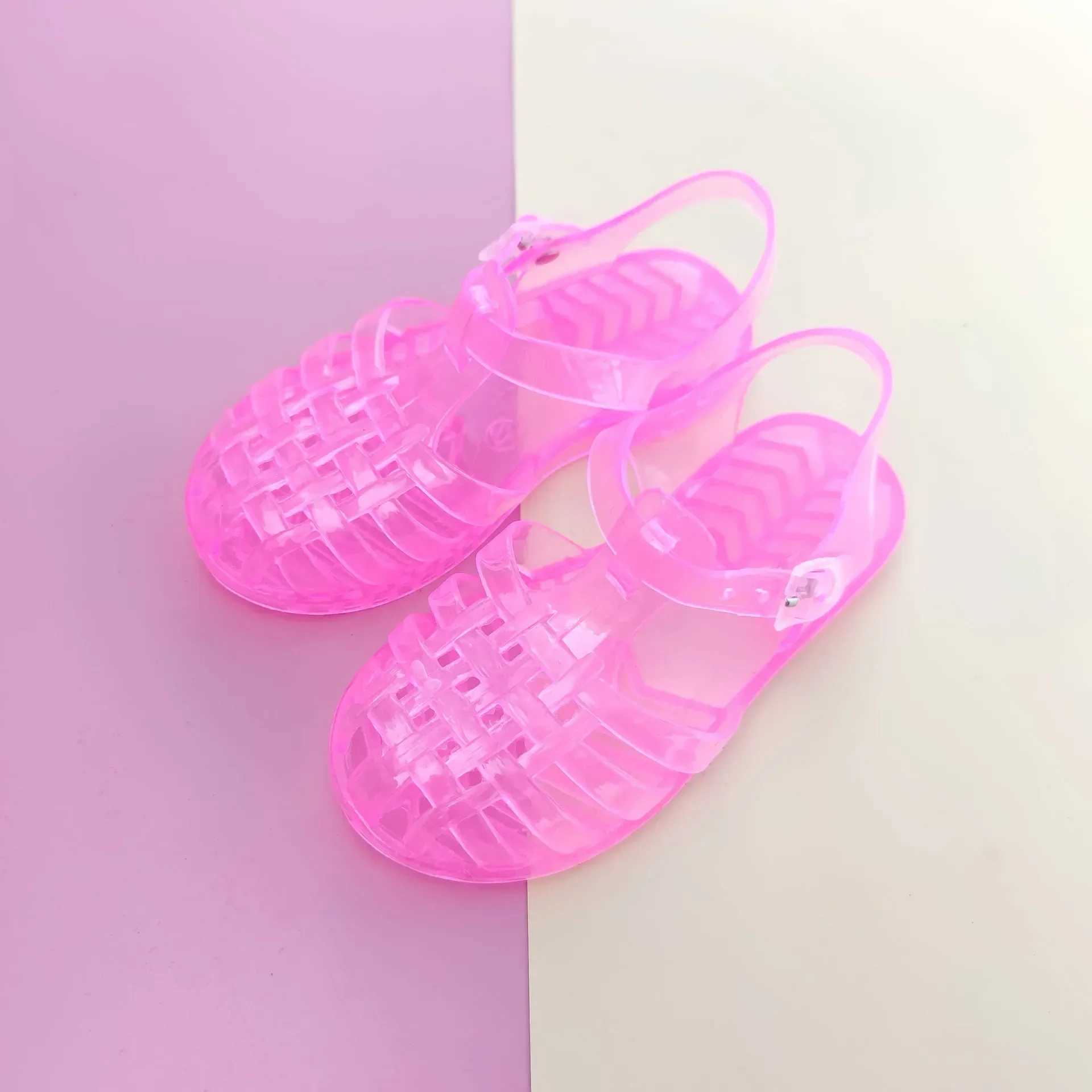 Childrens sandals summer new fashion princess crystal shoes baby jelly sparkling shoes girls Roman beach sandals childrens slippers W240821