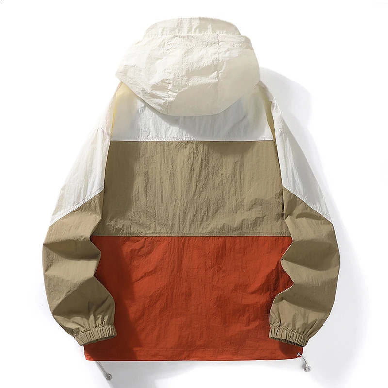 Summer Oversize Hooded Sunscreen Jacket Sun Protection Clothing Men Fashion Korean Streetwear Outdoor Thin Coat Outerwear Male 240820