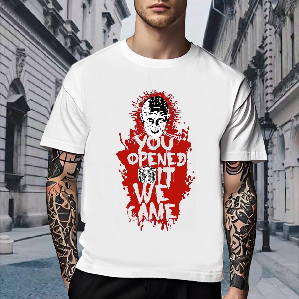 Custom Couples T Shirts 100% Cotton 230g High Street Hip Hop scary Pure Cotton Men T Shirts High Quality Customized Tshirts