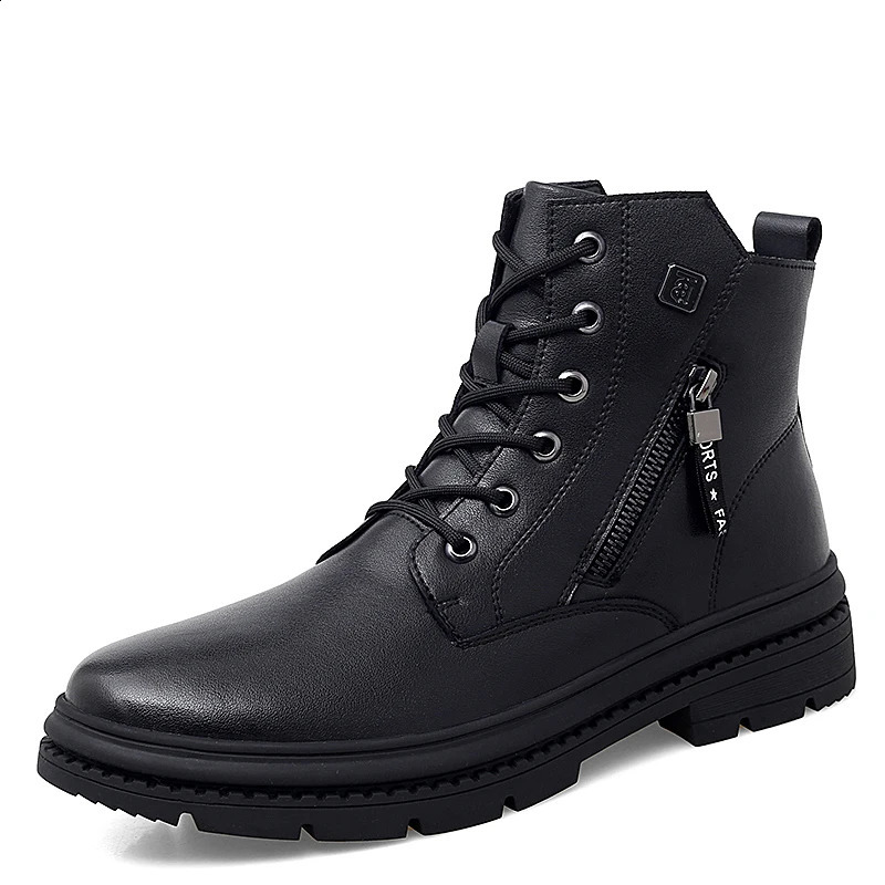 Mens genuine leather boots mens Chelsea boots handmade autumn and winter shoes casual and comfortable ankle boots Zapatos De Hombre 240821