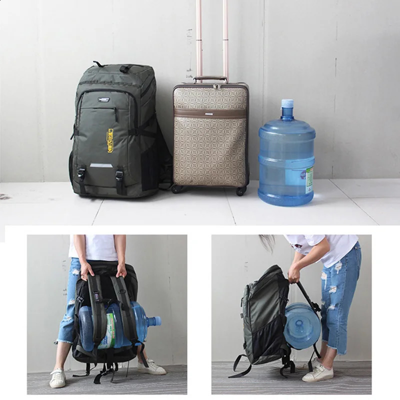 Outdoor camping waterproof laptop backpack for men large capacity hiking unisex 240820