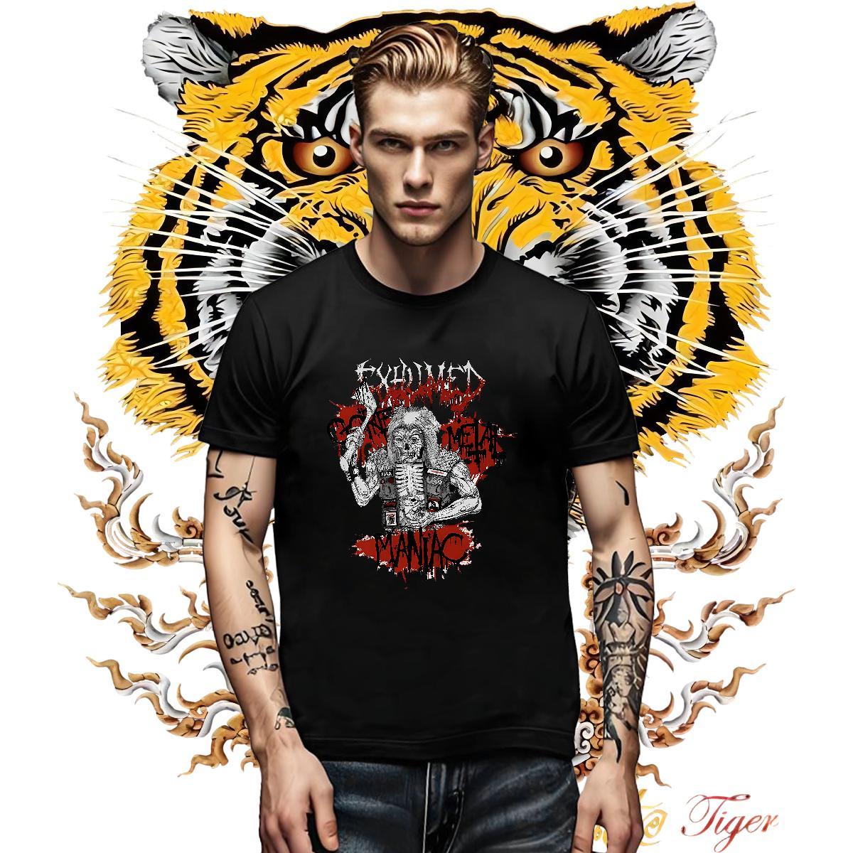 Stylist Men Clothes T-Shirt 230g Pure Cotton Spring Summer skull Short Sleeve O-Neck Men T Shirts Classic Custom Printing Polos