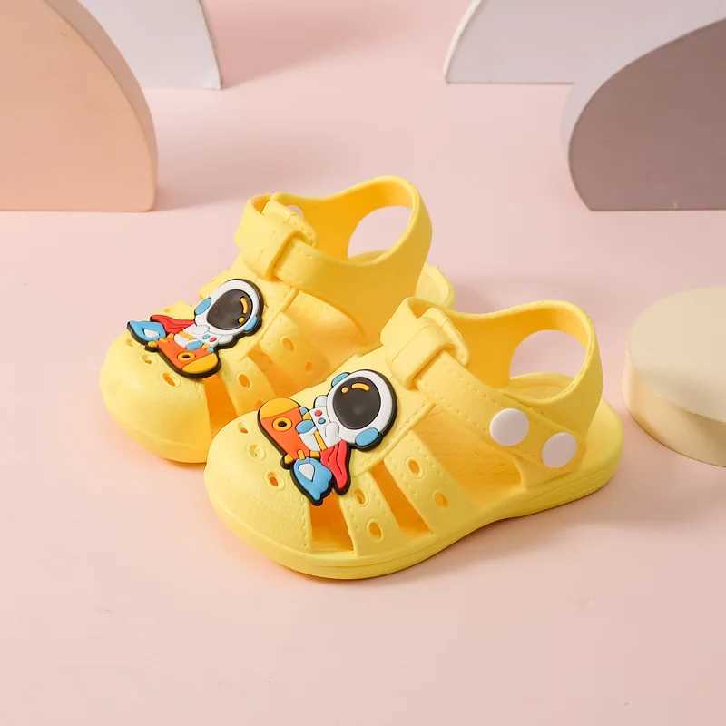 Childrens sandals baby frosted shoes boys slippers soft soled beach style girls sandals W240821