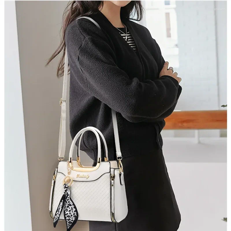 Plaid Crossbody Shoulder Bag For Women 2025 - Small Black Ribbon Fashion Handbag New Free Delivery Designer Bag